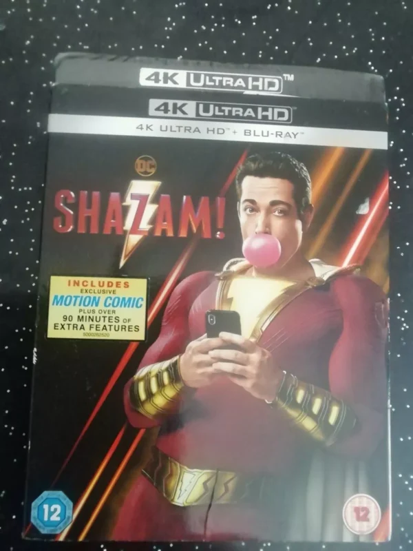 SHAZAM 4K ULTRA HD BLU-RAY BRAND NEW. CERT 12.