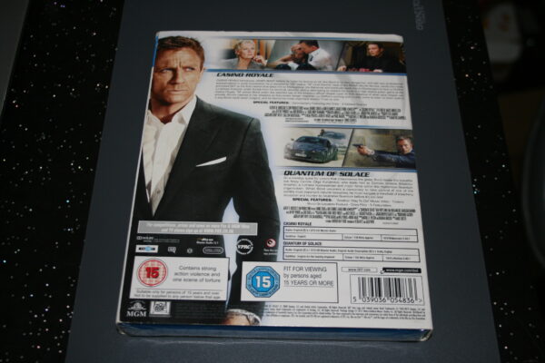 Daniel Craig Casino Royal/Quantum of Solace Blu-ray Brand New. Cert 15. - Image 2