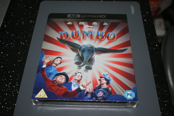 Dumbo 4K Ultra HD Blu-ray + Blu-ray Brand New. Cert PG. + Slip Cover.
