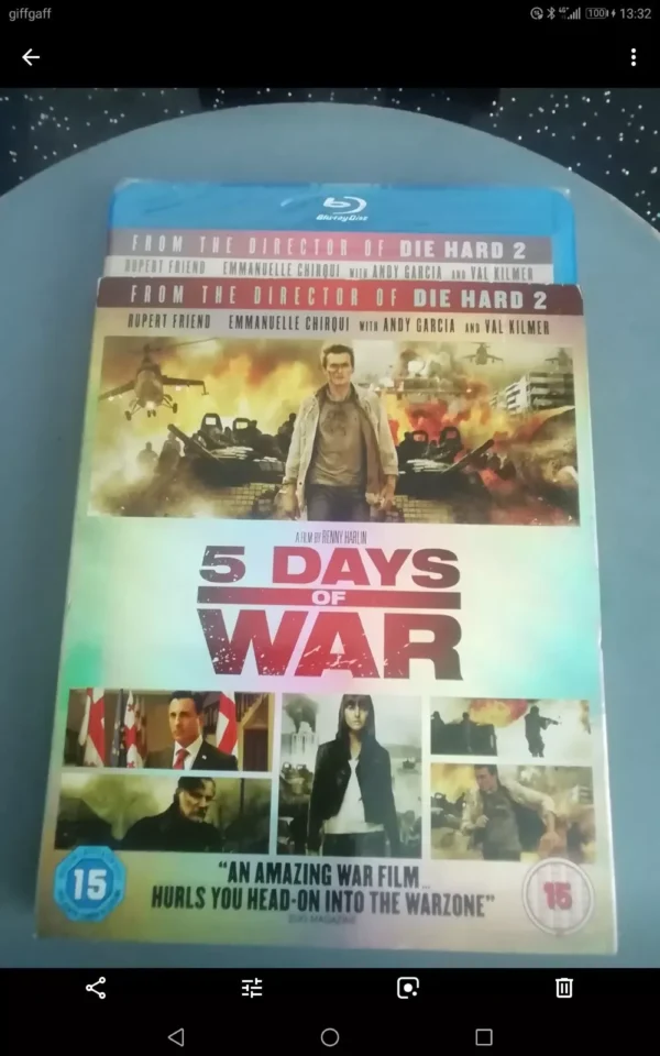 5 Days of War (Blu-ray, 2011) Brand New. Cert 15. Includes Slip Cover.