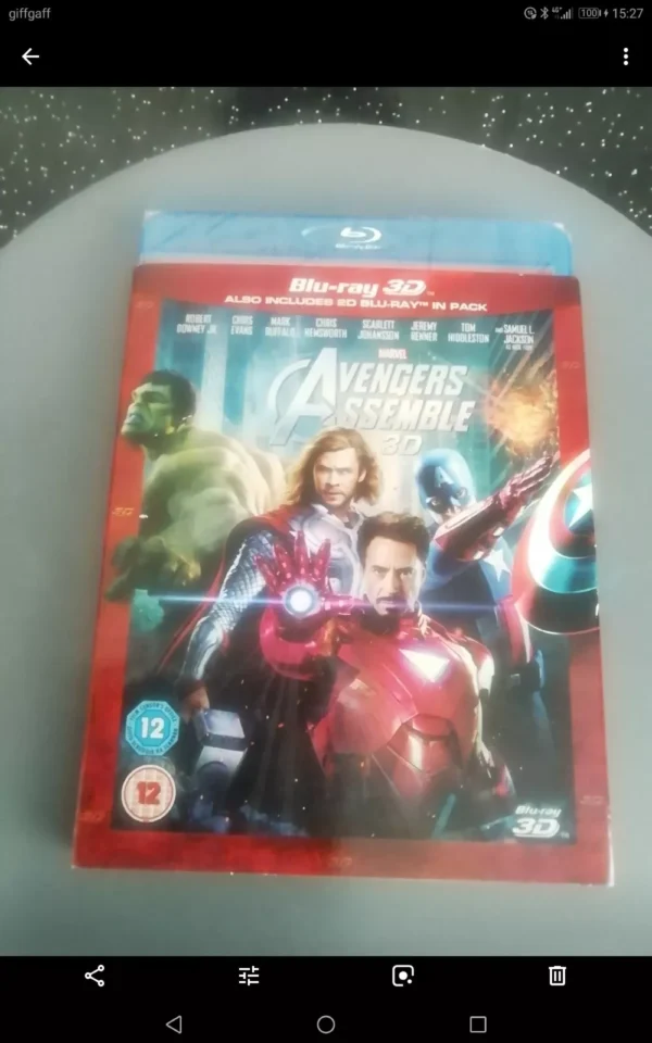 AVENGERS ASSEMBLE (3D + 2D BLU-RAY, 2012) BRAND NEW. CERT 12. + SLIP COVER.