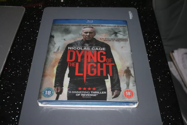 DYING OF THE LIGHT (BLU-RAY, 2015) BRAND NEW. CERT 18. + SLIP COVER.