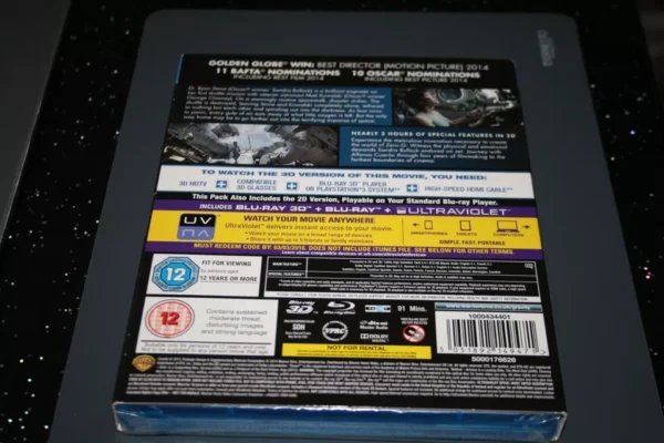 GRAVITY (3D + 2D BLU-RAY, 2014) BRAND NEW. CERT 12. + SLIP COVER. - Image 2