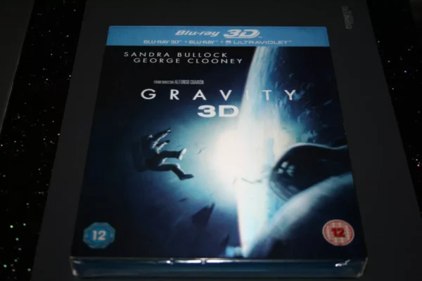 GRAVITY (3D + 2D BLU-RAY, 2014) BRAND NEW. CERT 12. + SLIP COVER.