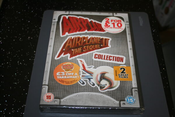 AIRPLANE/ AIRPLANE 2 THE SEQUEL (DVD, 2008) BRAND NEW. CERT 15.