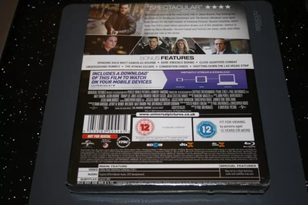 JASON BOURNE - STEELBOOK (Blu-ray, 2016) Brand New. Cert 12. - Image 2