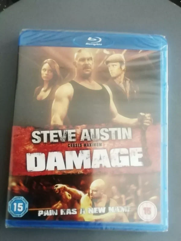 DAMAGE - STEVE AUSTIN (BLU-RAY, 2009) BRAND NEW. CERT 15.