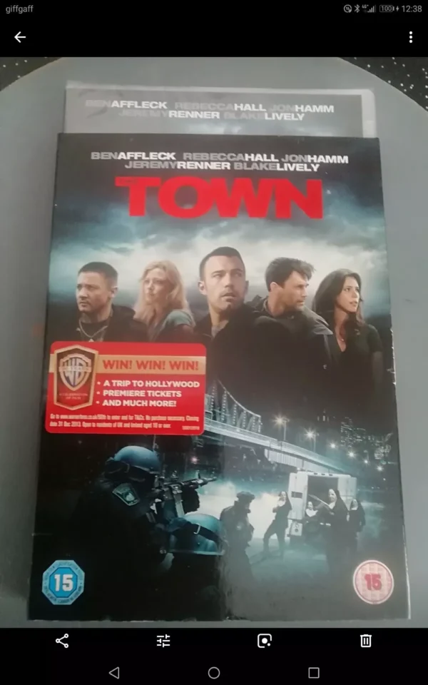 The Town (DVD, 2010) Brand New. Cert 15. Includes Slip Cover.