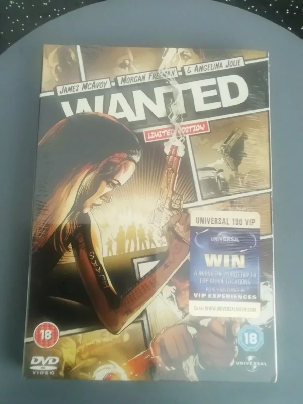 WANTED LIMITED EDITION (DVD, 2011) BRAND NEW. CERT 18. + SLIP COVER. UK EDITION.