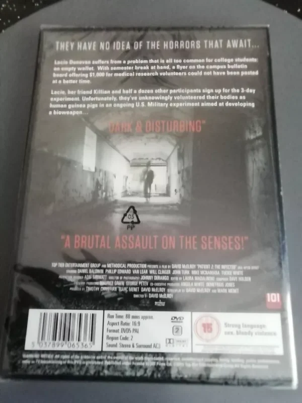Patient Z The Infected (DVD, 2016) Brand New. Cert 15. - Image 2