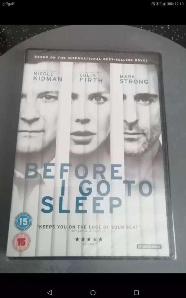 Before I Go to Sleep (DVD, 2014) Brand New. Cert 15.