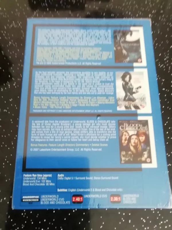 Underworld/Underworld Evolution/Blood And Chocolate (DVD, 2007, 3-Disc Set) Brand New, Cert 18. - Image 3