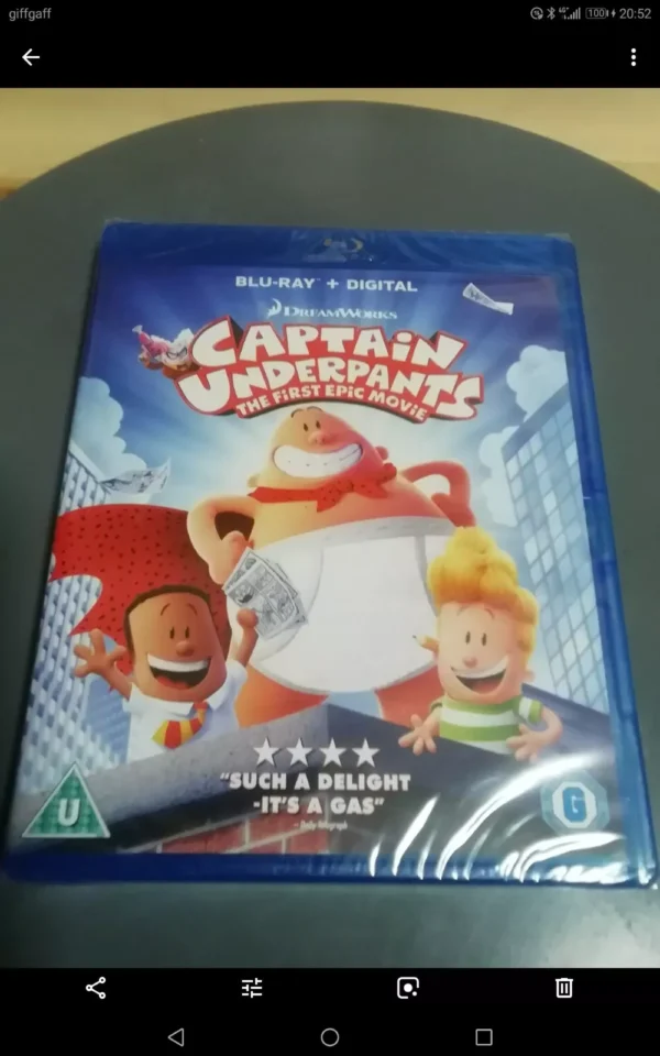 Captain Underpants The First Epic Movie (Blu-ray, 2017) Brand New. Cert U.