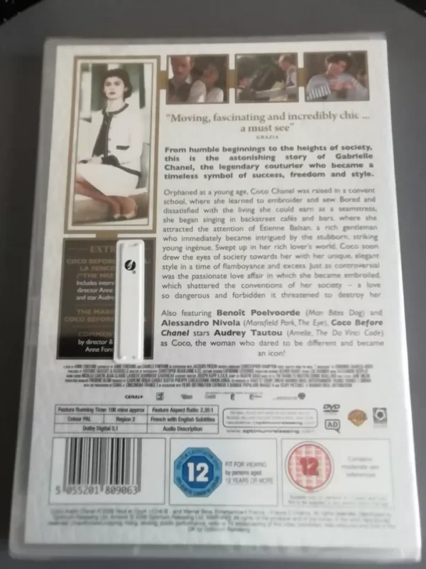 Coco Before Chanel Dvd. Brand New and still sealed. Cert 12. - Image 2