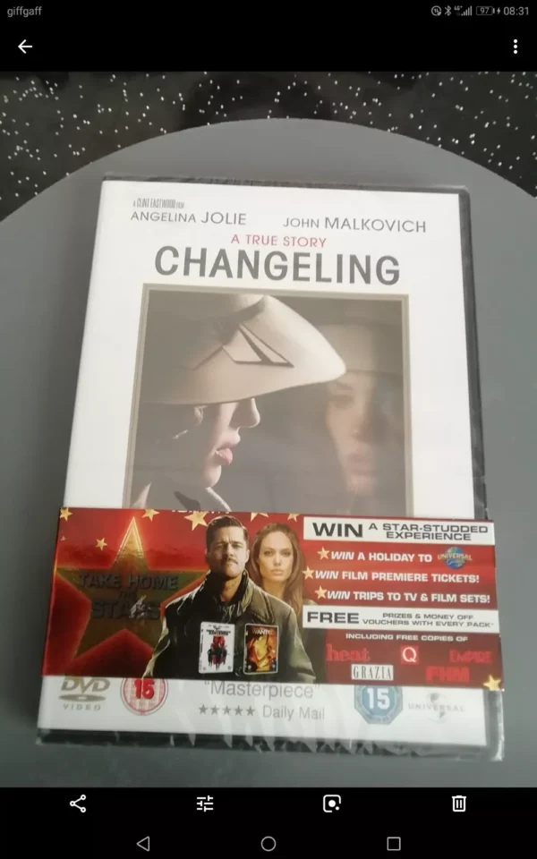 Changeling (Dvd, 2009) Brand New. Cert 15.