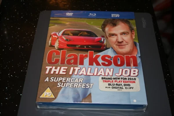 Clarkson - The Italian Job TRIPLE PLAY (Blu-ray, 2010) New. Cert PG. + Slip Cover.
