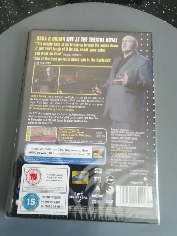 Dara O'Briain (DVD, 2006) Brand New. Cert 15. - Image 2