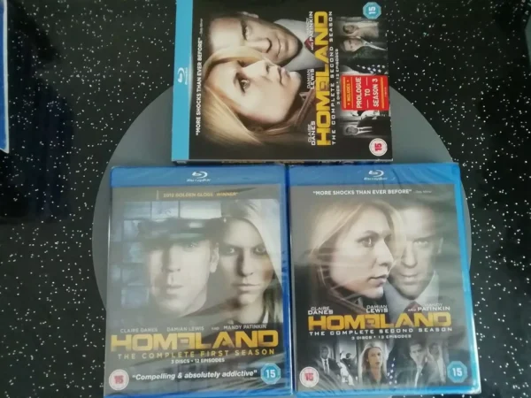 Homeland the Complete 1&2 Seasons BOX SET (Blu-ray, 2012 + 2013) Brand New. Cert 15.