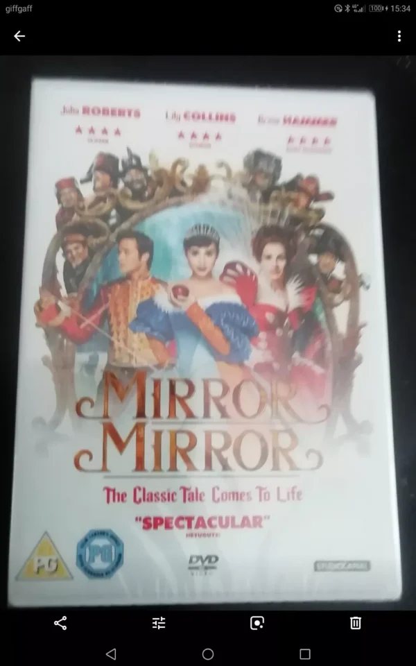 Mirror Mirror (DVD, 2012) Brand New. Cert PG.