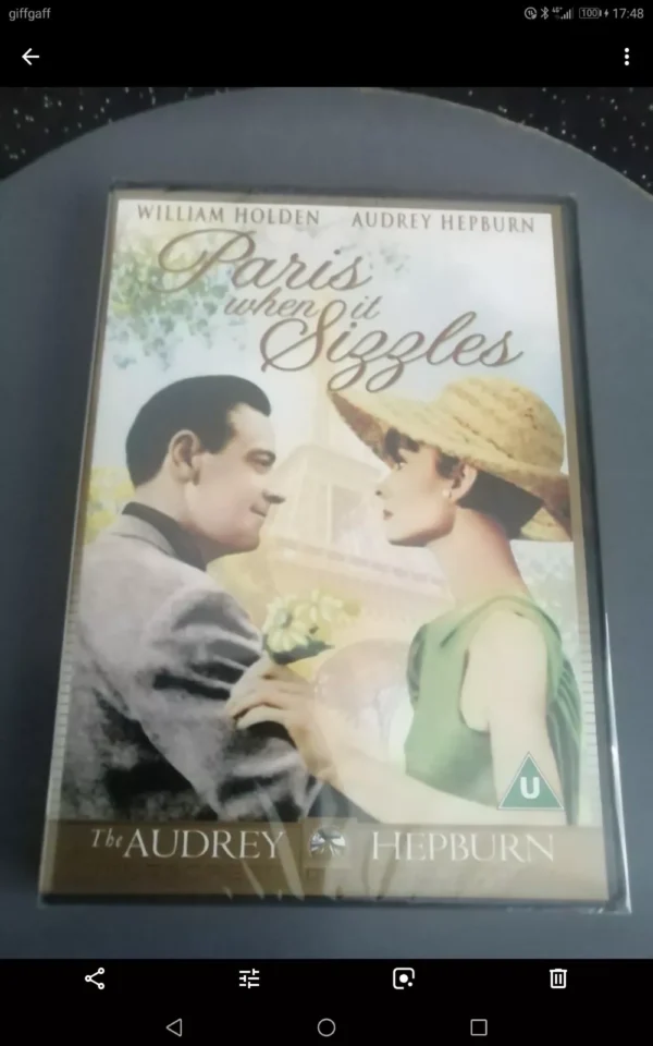 Paris When It Sizzles (DVD, 1963 Renewed 2001) Brand New. Cert U.