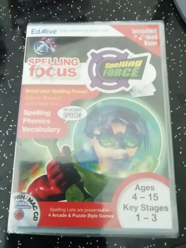 Spelling force ages 4-14 key stages 1-3 dvd. Brand New and still sealed. Cert E.