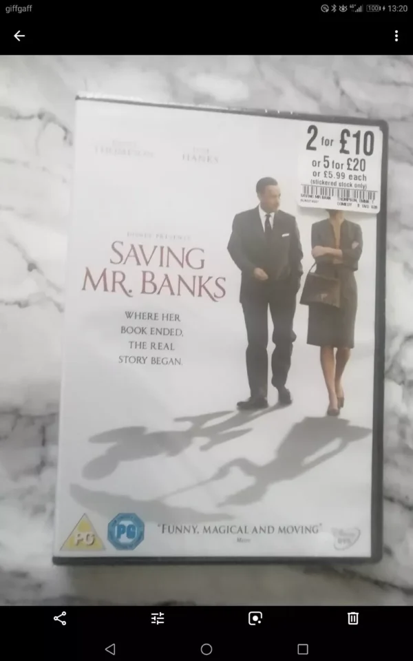 Saving Mr. Banks (DVD, 2014) Brand New. Cert PG.