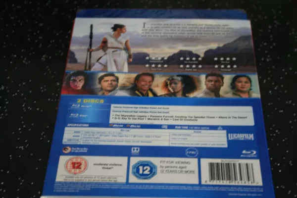 Star Wars the Rise of Skywalker The Resistance (Blu ray,2020) New. Cert 12. + Slip Cover. - Image 2