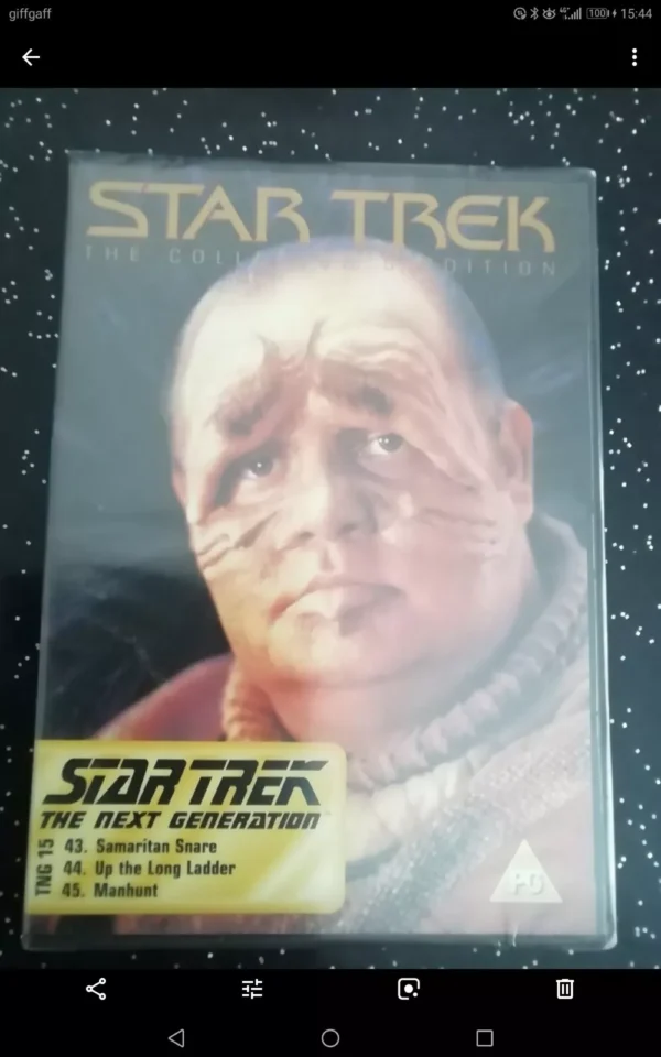 Star Trek The Collector's Edition TNG 15 (Dvd, 1989) Brand New. Cert PG.