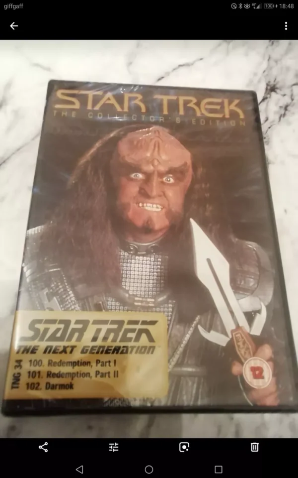 Star Trek The Collector's Edition TNG 34 (Dvd, 1991) Brand New. Cert 12.