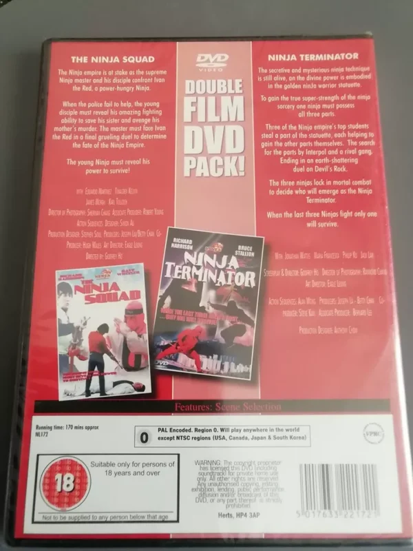 The Ninja Squad & Ninja Terminator Dvd Brand New and still sealed Cert 18. - Image 2