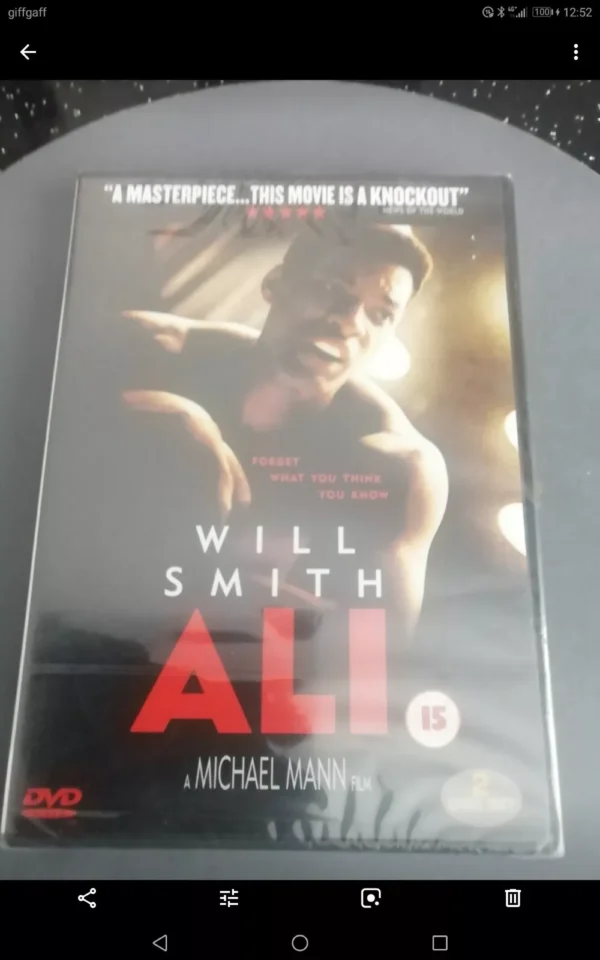 Ali - Will Smith (DVD, 2002) Brand New. Cert 15.