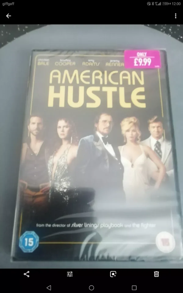 American Hustle (DVD, 2014) Brand New. Cert 15.