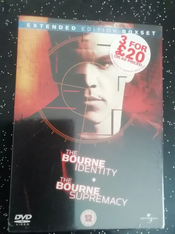 The Bourne Identity/The Bourne Supremacy (Extended Edition) (DVD, 2007) New. Cert 12.