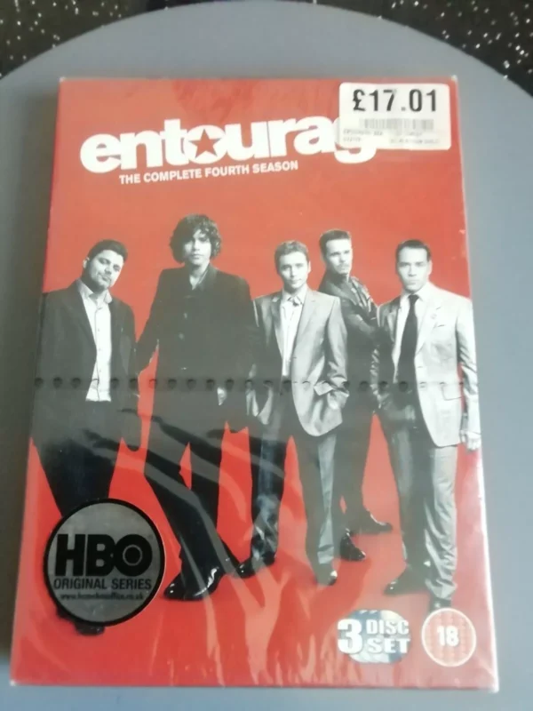 Entourage - Series 4 - Complete (DVD, 2008, 3-Disc Set, Box Set) Brand New, Cert 18.