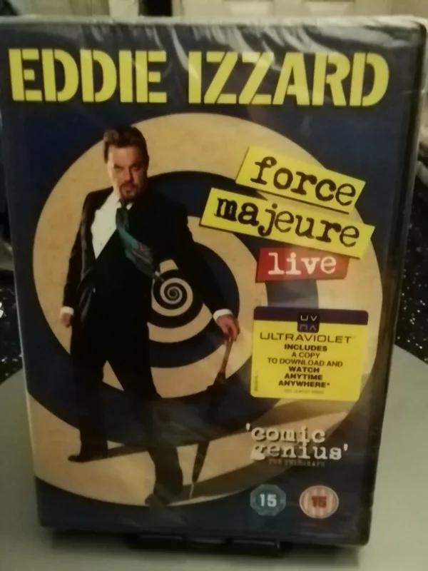 Eddie Izzard - Force Majeure Live (DVD, 2013) Brand New. Cert 15