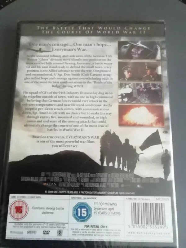 Everyman's War (DVD, 2010) Brand New and still sealed. Cert 15. - Image 2
