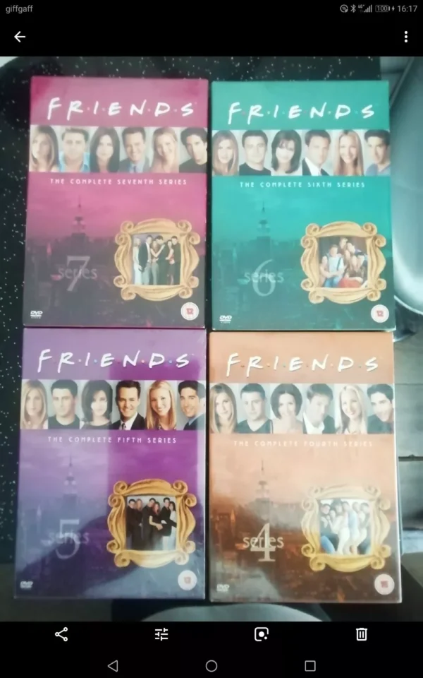 Friends The Complete 4-7 series Boxset (DVD, 2004) Brand New. Cert 12.