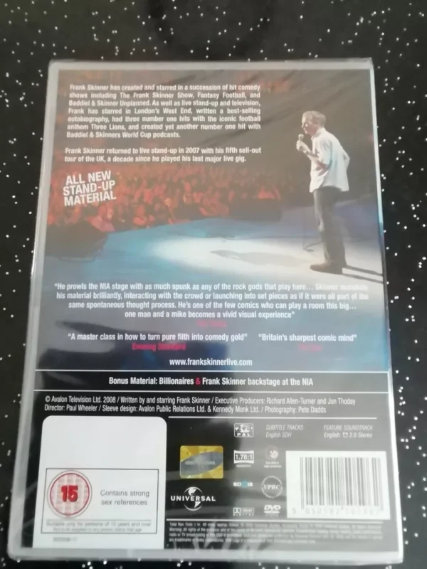 Frank Skinner - Stand Up - Live From Birmingham's NIA (DVD, 2008) Brand New. cert 15. - Image 2