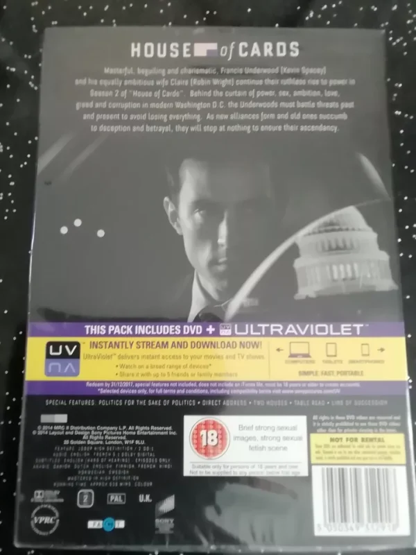 House of Cards - The Complete 2 Season (Dvd, 2014) Brand New. Cert 18. - Image 2