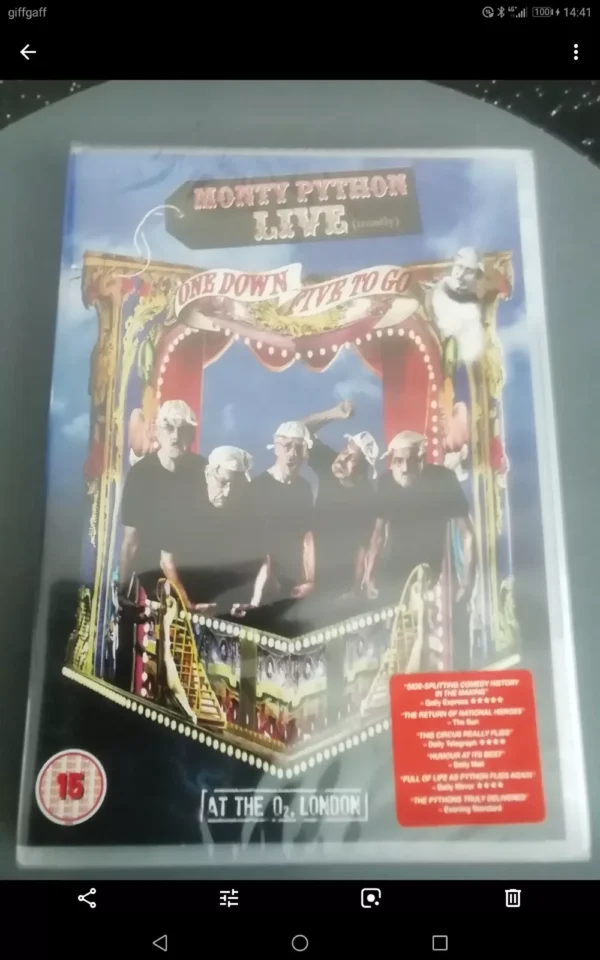 Monty Python Live (Mostly): One Down Five To Go by Monty Python (DVD, 2014) New. Cert 15.