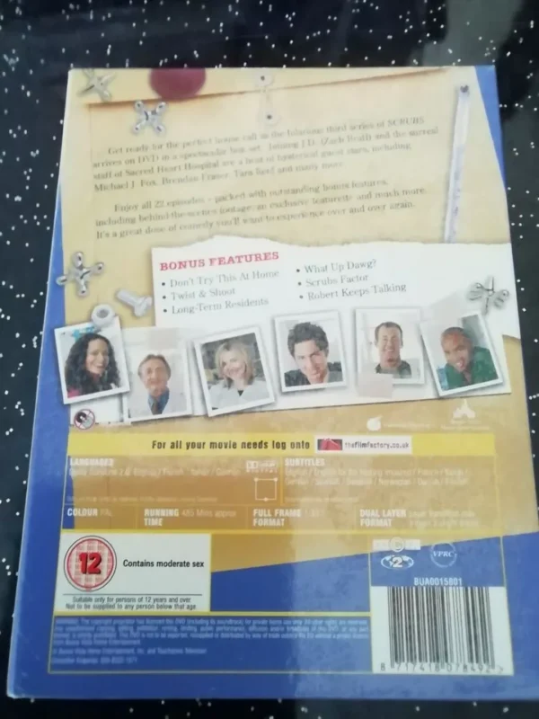 Scrubs - Series 3 - Complete (DVD, 2006, 4-Disc Set) Brand New. Cert 12. - Image 2