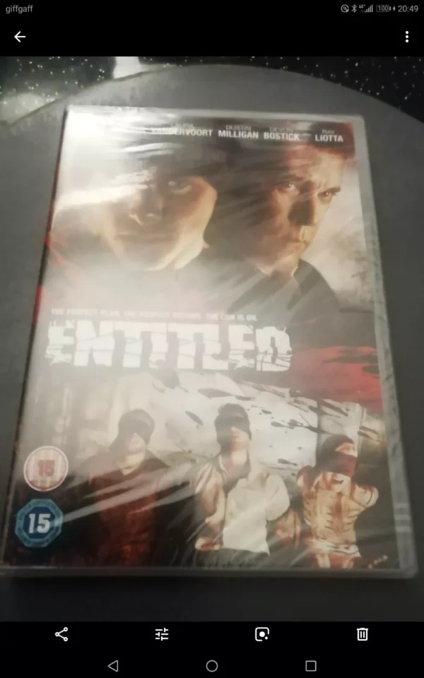 The Entitled (DVD, 2012) Brand New. Cert 15.