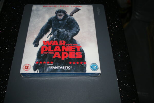 War For The Planet Of The Apes (3D & 2D BLU RAY, 2017) New. Cert 12. + Slip Cover.