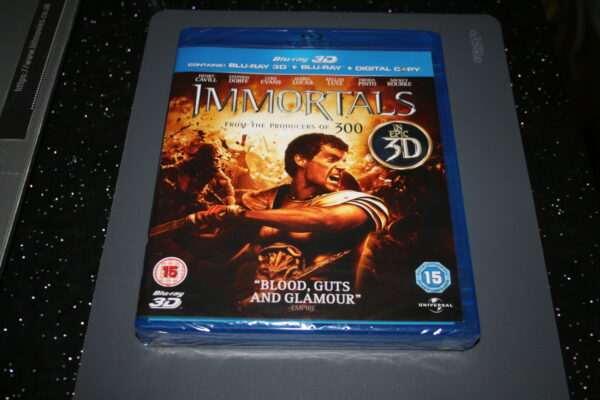 Immortals (Blu-ray 3D + 2D + Digital Copy, 2012) Brand New. Cert 15.