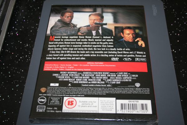 The Negotiator (DVD, 1999)Brand New. Cert 15. First Edition. - Image 2